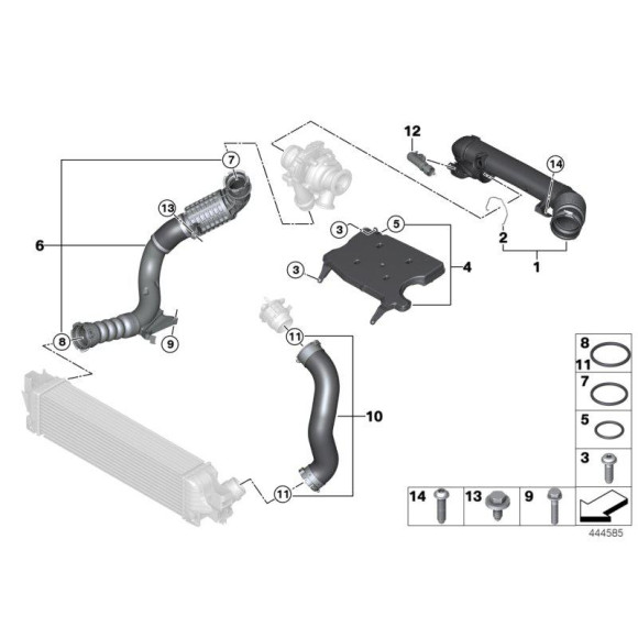 13718511377 Kanał powietrza BMW F39 F40 F45 F46 F48 F54 F55 F56 F57 F60 - 13718511377 - Części oryginalne BMW Łódź | Sklep internetowy BMW