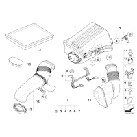 Filtr powietrza BMW E70 X5 3,0si N52N - 13717548888