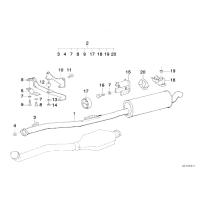 Tłumik końcowy BMW E34 525td 525tds M51 - 18102243970
