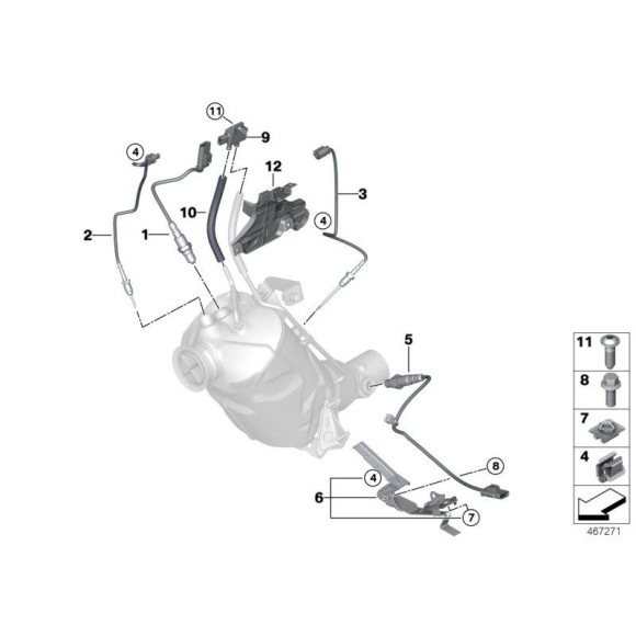 Sonda lambda BMW F10 F11 F20 F21 F23 F25 F30 F31 F36 - 13628589104