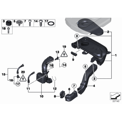 Przepływomierz BMW F07 F10 F11 F15 F20 F21 F25 F30 F31 MINI R55N R56N R57N R58 R59 R60 R61 - 13628506408