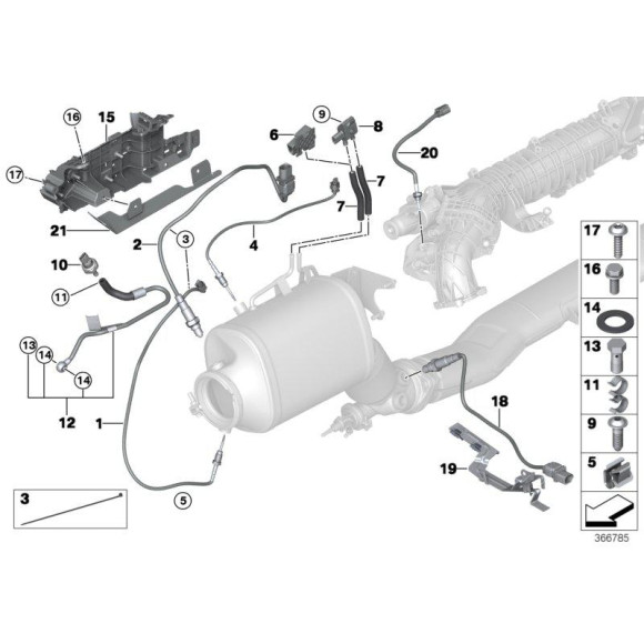 Sonda lambda BMW E60N E61N E70 E71 E90 E91 F15 F25 F30 F31 F34 F36 335d 435d 535d 635d - 13627801158