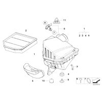 Filtr powietrza BMW E83N X3 Z4 E85 2,5si 3,0i 3,0si 2,0i N52N N52 N46 - 13717542545