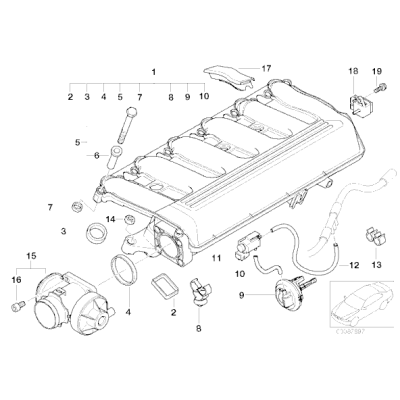 Czujnik ciśnienia powietrza BMW E38 E46 E39 X5 520d 525d 530d 730d 740d 318d 320d 330d - 13622246977