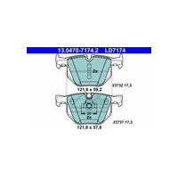 KLOCKI HAM. BMW T. 5/6 2,0-3,0 03-10 CERAMIC