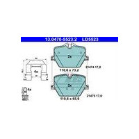 KLOCKI HAM. BMW T. 2/3/4/Z4/I4 1,6-3,0 18- CERAMIC