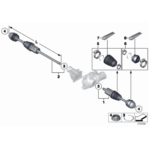 Osłona przegubu przód BMW E70 E71 E70N X5 X6 30dX 35dX 35iX 40dX 40iX 50iX M M50dX - 31607545107