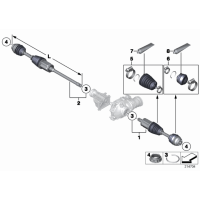 Osłona przegubu przód BMW E70 E71 E70N X5 X6 30dX 35dX 35iX 40dX 40iX 50iX M M50dX - 31607545107