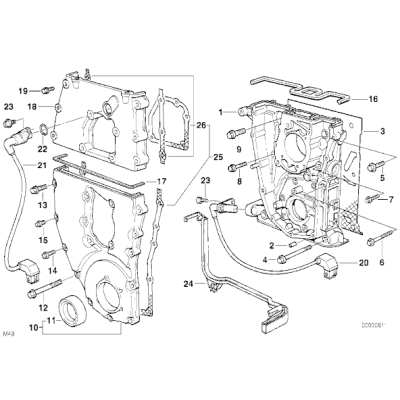 Czujnik impulsów wału korbowego BMW E36 316i 318i M43 prod po 09/95r - 12141739886