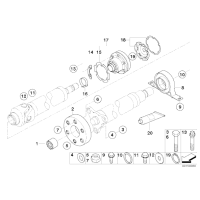 Podpora wału napędowego BMW E65 E66 730d 735i 740d 740i 745d 745i 750i 760i - 26127513218