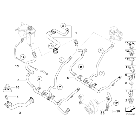 Przewód chłodnicy BMW E90 E84 E82 E88 E91 E92 320i 318i 118i 120i N45 N46N N46 - 17127531768