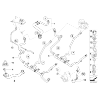 Przewód chłodnicy BMW E90 E84 E82 E88 E91 E92 320i 318i 118i 120i N45 N46N N46 - 17127531768
