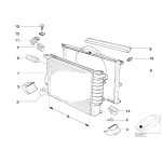 Chłodnica wody BMW E38 E39 728i 730i 735i 740i 750i 520i 523i 528i 535i 540i  - 17111702969