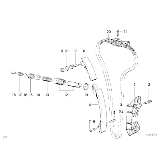 11311405081 Napinacz łańcucha BMW E36 Z3 M3 3,2 - 11311405081 - Części oryginalne BMW Łódź | Sklep internetowy BMW