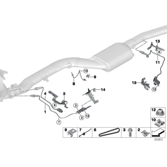 Sonda lambda BMW E60 E61 E70N E71 X5 X6 E90 E91 F10 F11 F01 F15 530d 535d 325d 740d - 13627794634