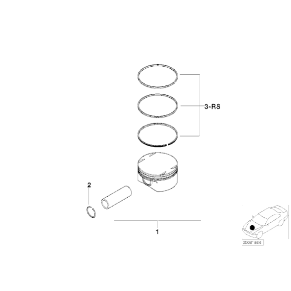 11257516838 Komplet pierścieni tłokowych BMW E39 E46 E60 E85 Z3 Z4 520i 320i M54 320Ci - 11257516838 - Części oryginalne BMW Łódź | Sklep internetowy BMW