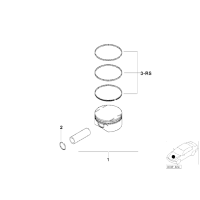 11257516838 Komplet pierścieni tłokowych BMW E39 E46 E60 E85 Z3 Z4 520i 320i M54 320Ci - 11257516838 - Części oryginalne BMW Łódź | Sklep internetowy BMW