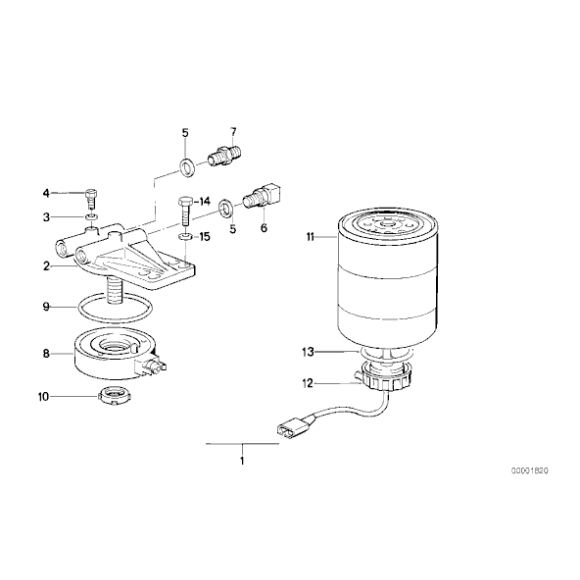 Filtr paliwa BMW E30 E34 E28 524td 324td   - 13322241303