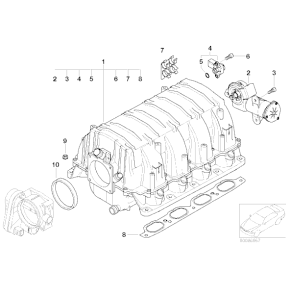 11617521181 Uszczelka kol. dolotowego BMW X5 E53 E60 E61 E63 E65 645i 4,4i 4,8is 645Ci 735i 745i - 11617521181 - Części oryginalne BMW Łódź | Sklep internetowy BMW