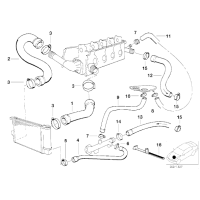 Przewód elastyczny układu chłodzenia BMW E34 E36 518i 318i 316i 318is M43 M42 - 11531247915