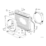 Chłodnica wody BMW E30 320i 323i M20 prod do 09.1987r. - 17111709327
