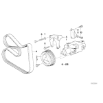 Pasek micro alternatora BMW E36 E34 320 520 325 525 - 11281735190