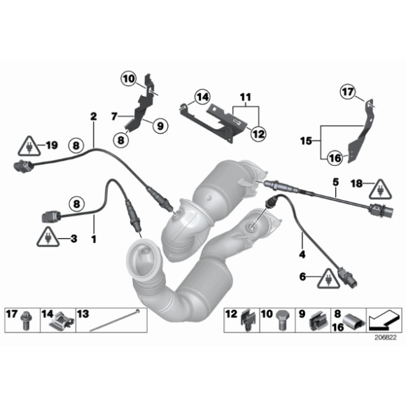 Sonda lambda BMW E60 E61 E63 E64 E65 E70 E81 E84 E83 E87 E90 E91 F10 F11 - 11787558055