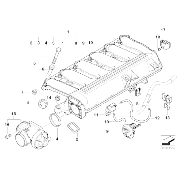 Zawór EGR BMW E60 E65 X3 E90 - 11717804381