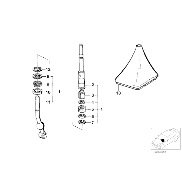 Podkładka wybieraka zmiany biegów BMW E21 E23 E24 E28 E30 E32 - 25111220221