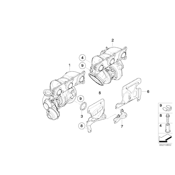 11657593023 AT-Turbosprężarka BMW E71 F01 F02 X6 35iX 740i - 11657593023 - Części oryginalne BMW Łódź | Sklep internetowy BMW