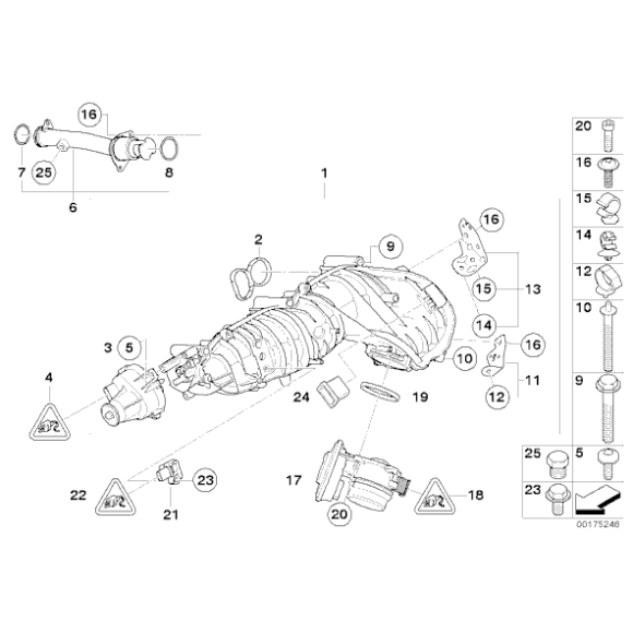 11618507239 Kolektor ssący BMW E60 E83 E84 E87 E90 120d 320d 520d 118d 123d N47. - 11618507239 - Części oryginalne BMW Łódź | Sklep internetowy BMW