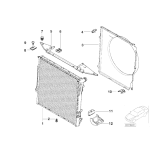Chłodnica wody BMW E53 X5 3,0d M57N Ręczna skrzynia biegów - 17111439102