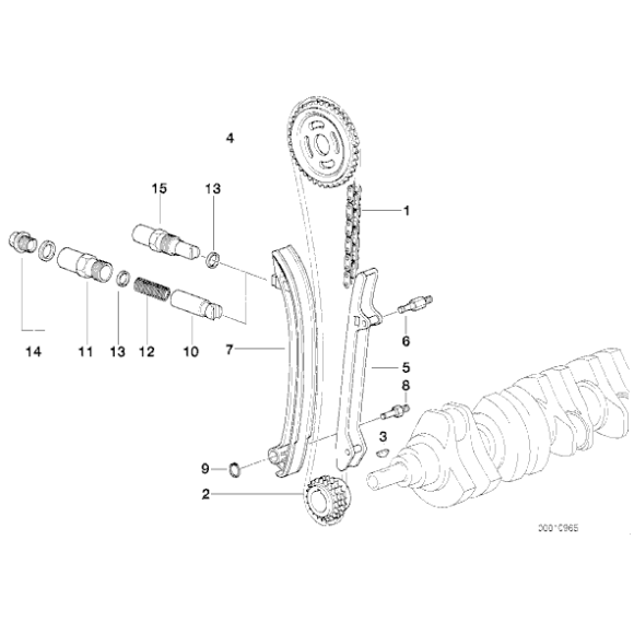 Łańcuch rozrządu BMW E36 E46 E60 E39 E38 M50 M52 M54 11311432176 11311432176 Części oryginalne BMW Łódź | Sklep internetowy BMW