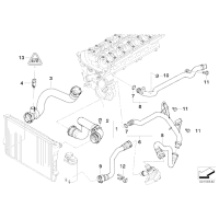 Przewód elastyczny chłodnicy BMW X5 E53 3,0i M54 - 11537500733