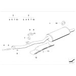 Tłumik tylny BMW E36 316i compact - 18101247415