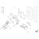 Obudowa termostatu BMW E90 X1 E60 E81 E87 520d X3 116d 118d 120d 123d 316d 318d 320d - 11517805191