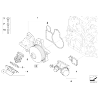 Obudowa termostatu BMW E90 X1 E60 E81 E87 520d X3 116d 118d 120d 123d 316d 318d 320d - 11517805191