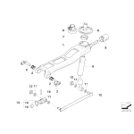 Sworzeń łożyskowy wybieraka lewy BMW E31 E39 E46 E53 X5 E60 E61 E83 X3 E84 X1 E90 E91 E92 - 25111221579