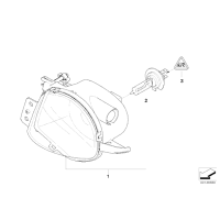 Halogen lewy BMW E92 E93 F27 F10 F11 F22 F23 218 220 228 520 520 525 530 535 550 M5 318 320 323 325 330 335 - 63177839865