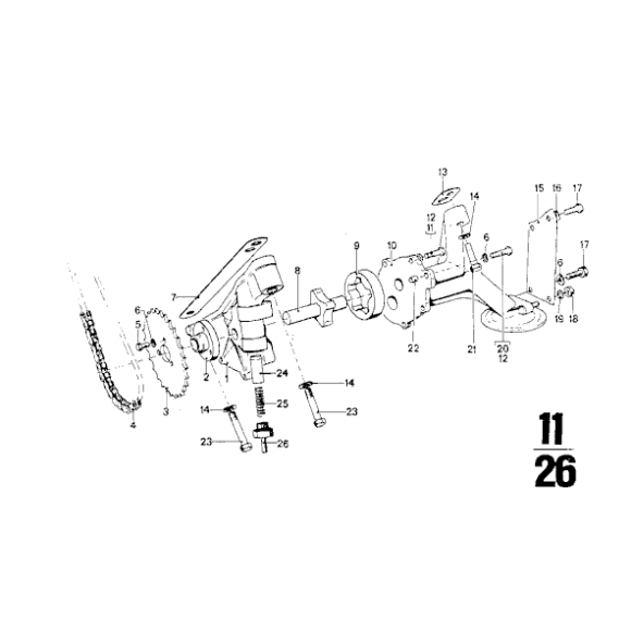 Łańcuch rozrządu BMW E30 E28 E12 E24 E23 M30 S38 - 11417577656