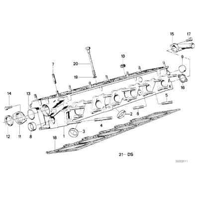 Kpl. śrub do głowicy silnika BMW E30 E21 E34 M20 - 11121726478