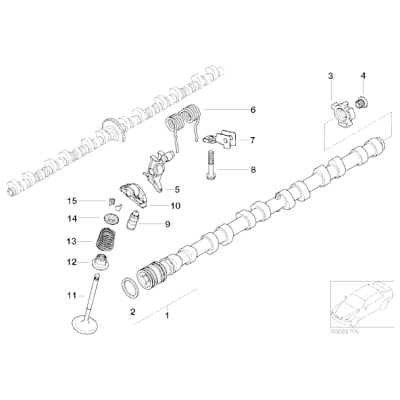 Dźwigienka zaworowa BMW E46 E53 X5 E60 E61 E63 E64 E65 E66 E70 E83 E81 E84 E90 E91 E92 - 11337530980