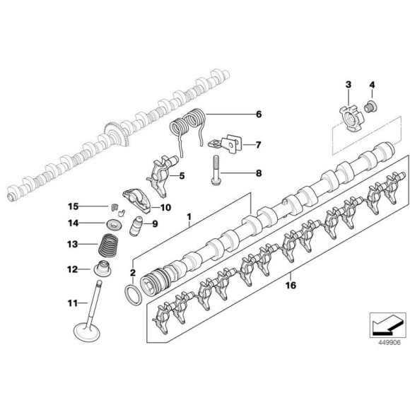 Dźwigienka zaworowa BMW E46 E53 X5 E60 E61 E63 E64 E65 E66 E70 E83 E81 E84 E90 E91 E92 - 11337530980