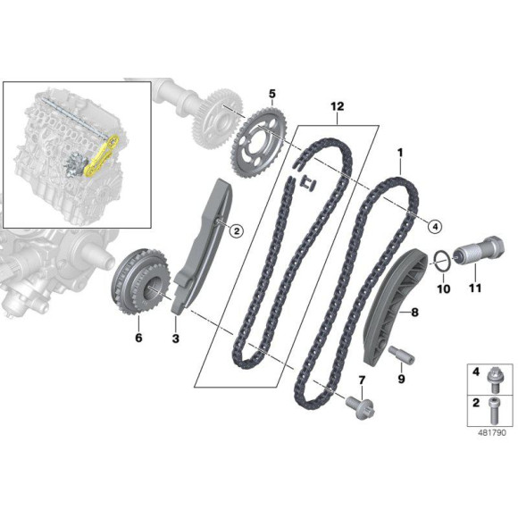 11318570649 Łańcuch rozrządu BMW E60N E70N E71N E81 E83N E84 E90 F01 F07 F10 F12 F20 F21 F30 F45 G11 MINI - 11318570649 - Części oryginalne BMW Łódź | Sklep internetowy BMW
