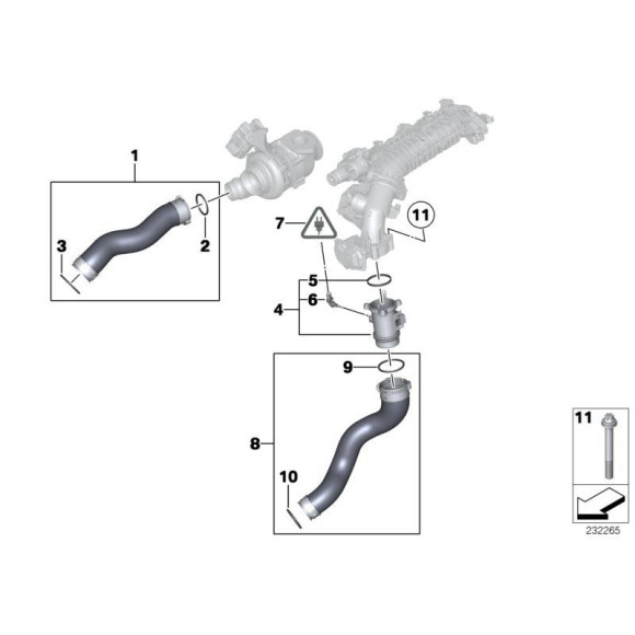 11617788415 Uszczelka intercoolera BMW E46 E81 E83 E84 E87 E90 E91 318d 320d 316d 116d 118d 120d - 11617788415 - Części oryginalne BMW Łódź | Sklep internetowy BMW