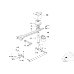 25111222709 Wybierak wodzik zmiany biegów BMW E39 523i 525tds 525td 525i 528i 530i - 25111222709 - Części oryginalne BMW Łódź | Sklep internetowy BMW