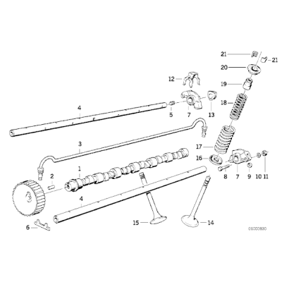 Wałek rozrządu BMW E30 325i 325ix M20 - 11311706655