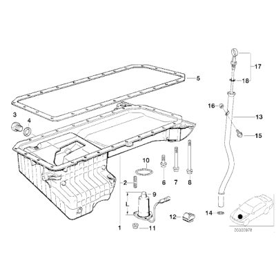 Czujnik poziomu oleju BMW E39 525td 525tds E38 725tds M51 - 12617508001