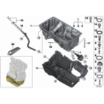 Miska olejowa BMW F20 F21 F22 F25 X3 F30 F32 F34 F36 420 320 318 118 220d - 11138513662