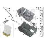 Miska olejowa BMW F20 F21 F22 F25 X3 F30 F32 F34 F36 420 320 318 118 220d - 11138513662